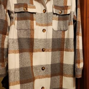 Katydid Women's Plaid Button-Up Hoodie
